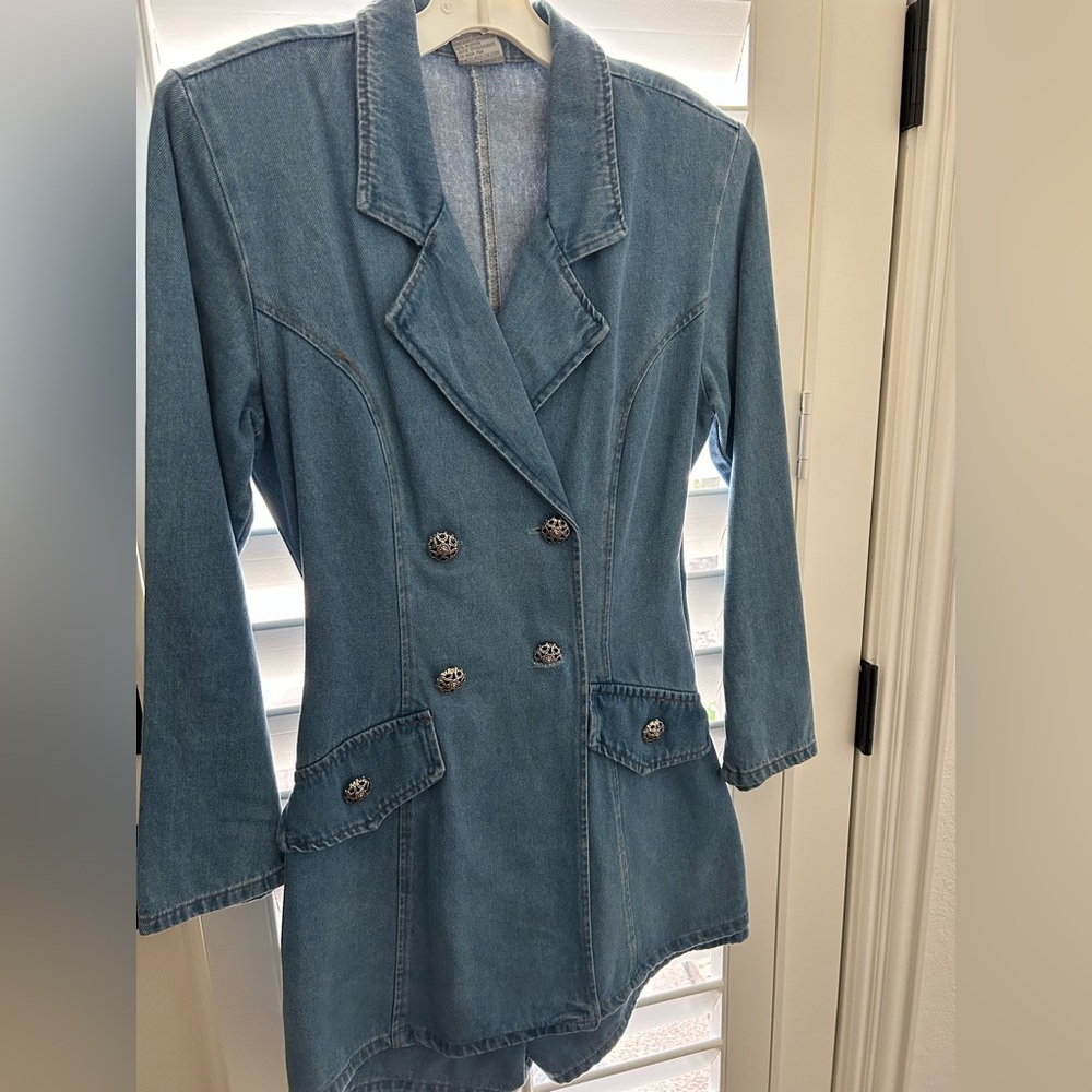 Women's Blue Denim Romper